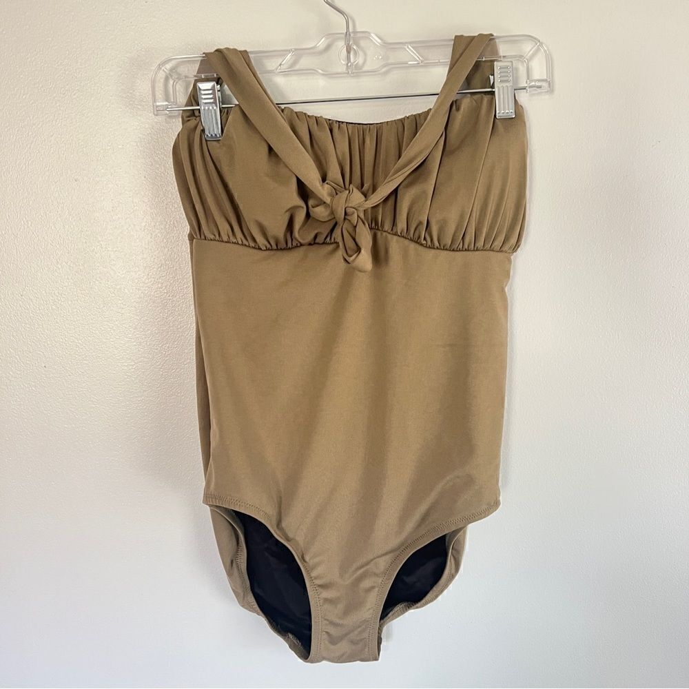 Lands’ End Balloon Bandeau One Piece Swimsuit 6 Molded Cups Gorgeous